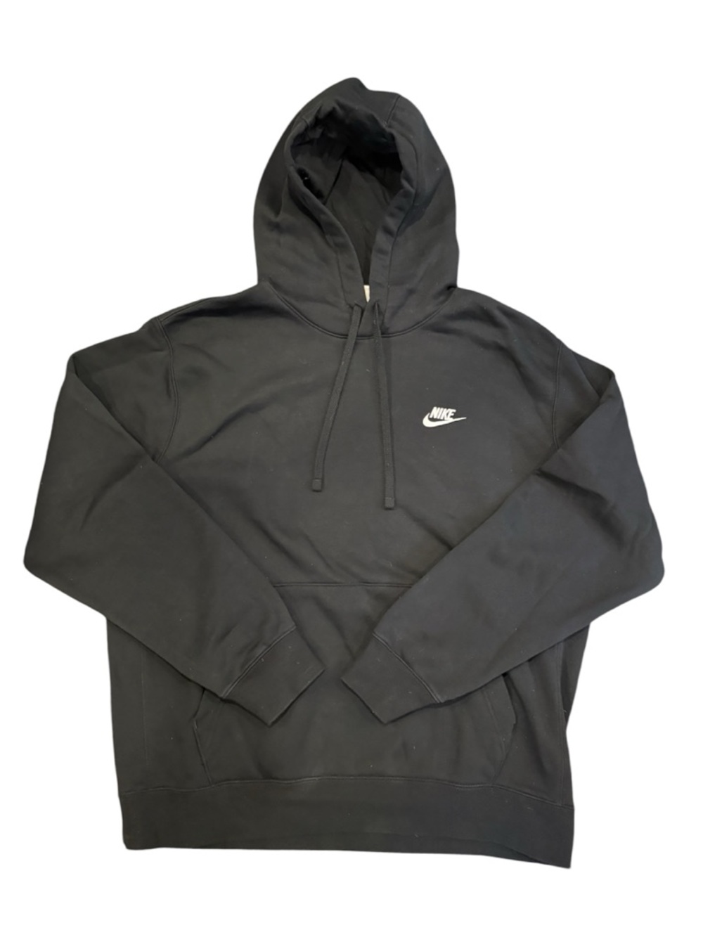 Brand New Men’s Large Nike Black Hoodie with White Swoosh Logo
